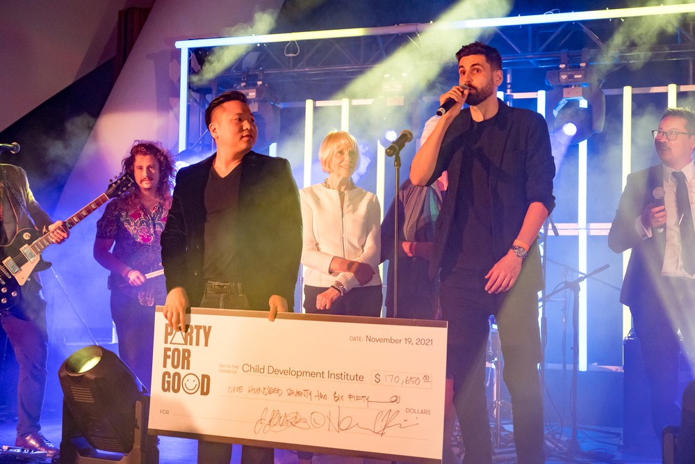 Cheque presentation to Child Development Institute